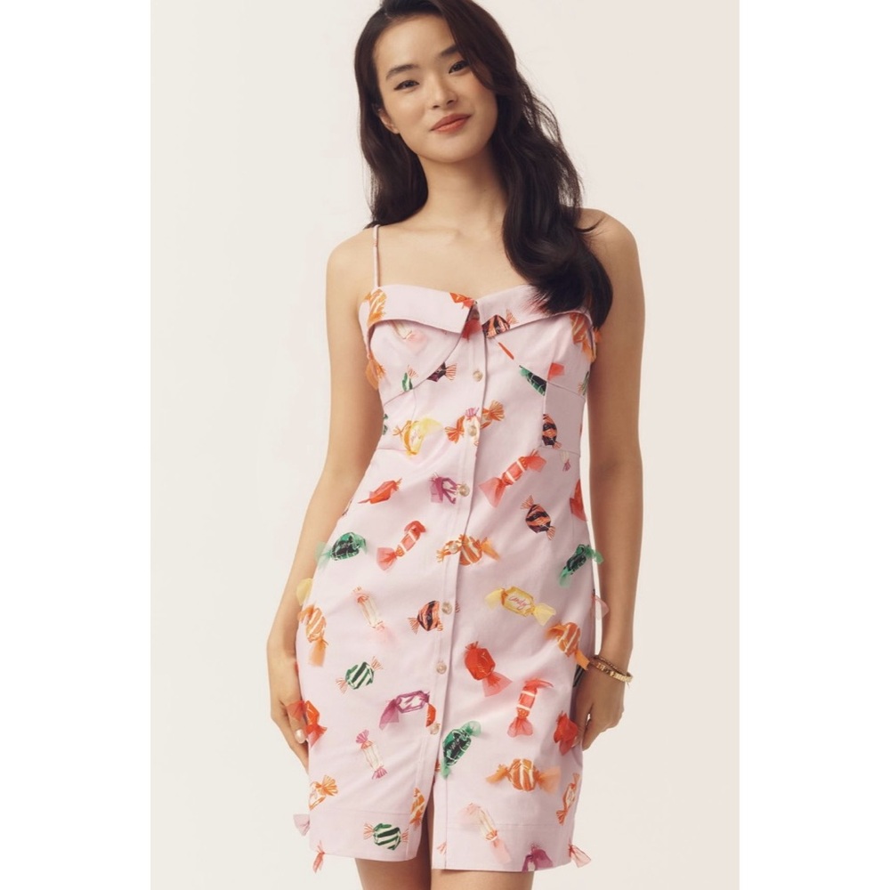 MAEVE Candy Printed Sweetheart Dress